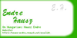 endre hausz business card